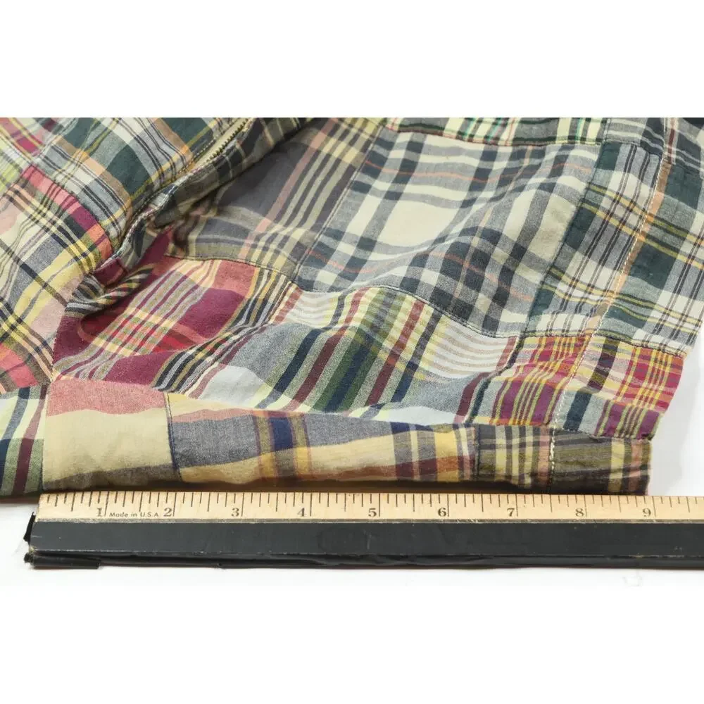 Polo Ralph Lauren Patchwork Madras Shorts Mens 34 Plaid Cotton Classic Fit